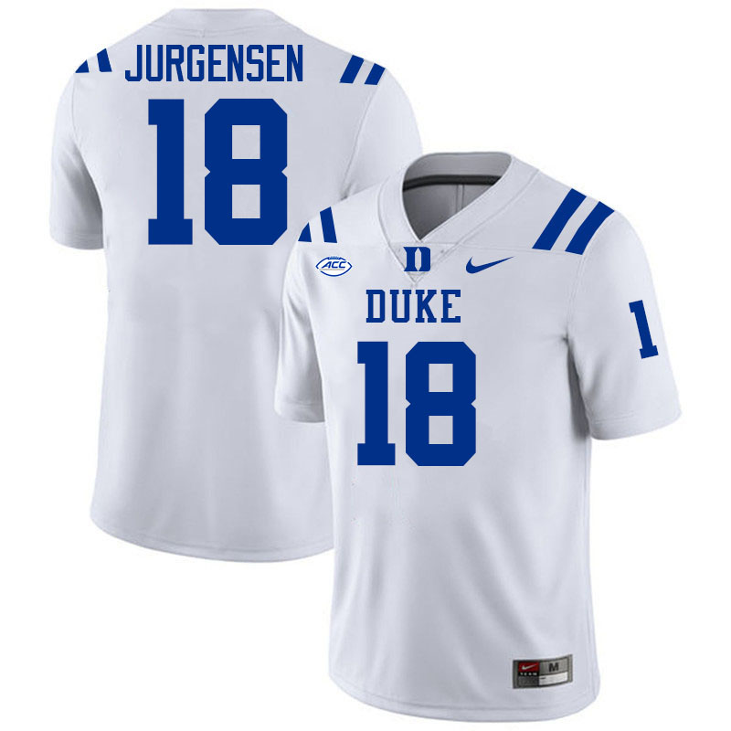 Sonny Jurgensen Duke Jersey,Duke Blue Devils #18 Sonny Jurgensen Jersey Youth College-White